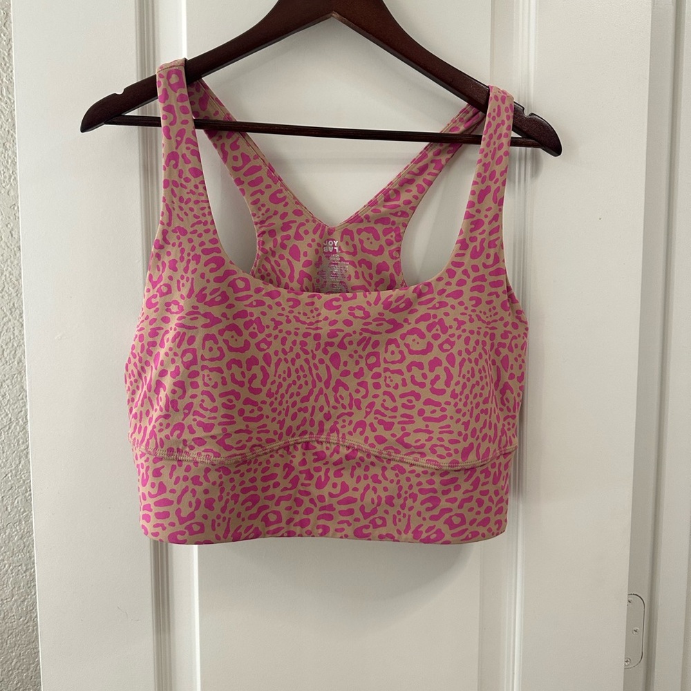 JoyLab Pink Animal Print Sports Bra
